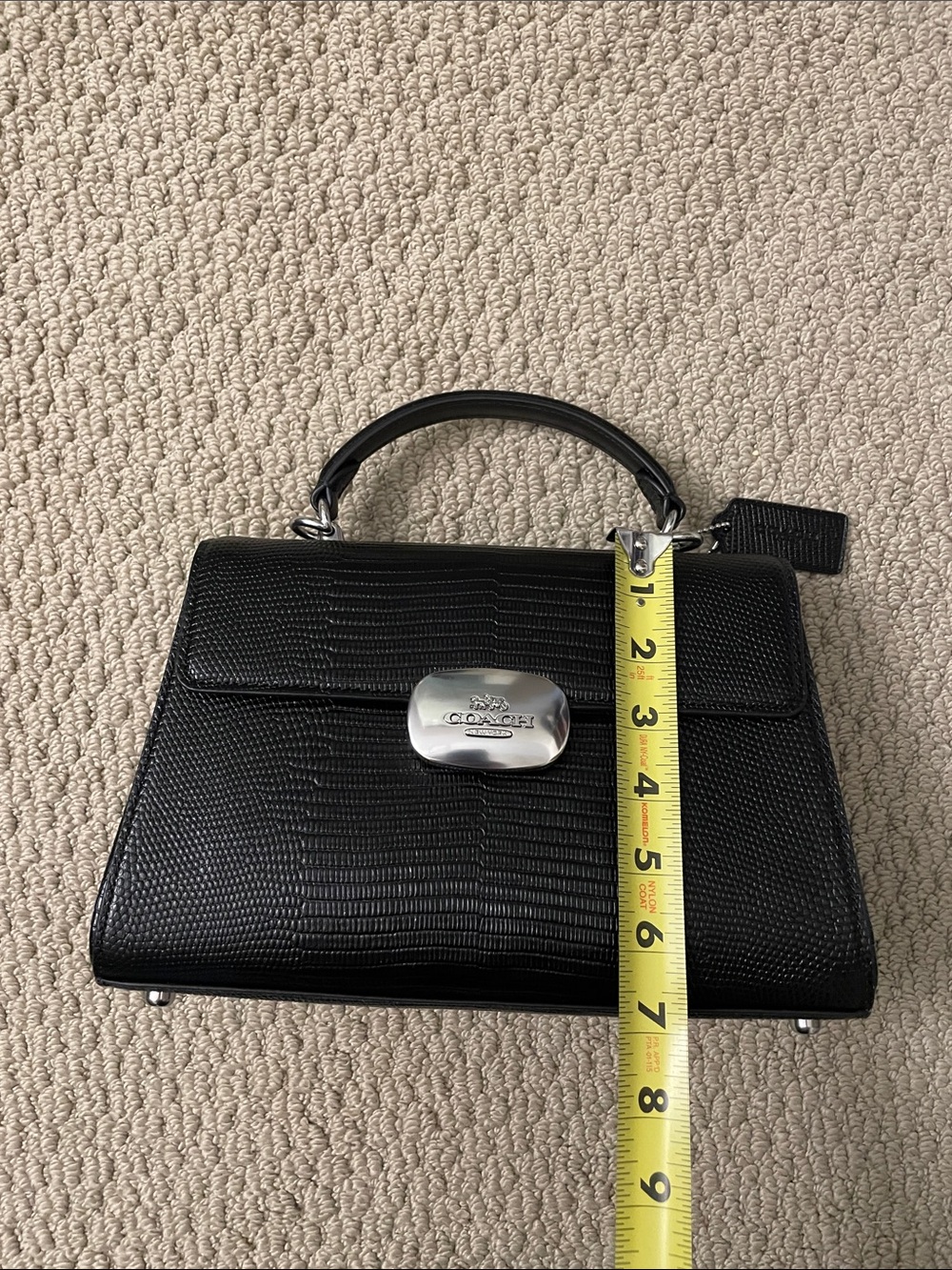 Coach Andrea Top handle Bag in Lizard Silver hardware - Picture 11 of 12